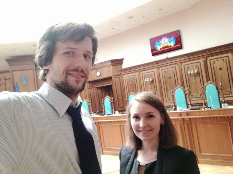 Lawyers of the UHHRU, Mykhailo Tarakhkalo and Vitaliia Lebid
