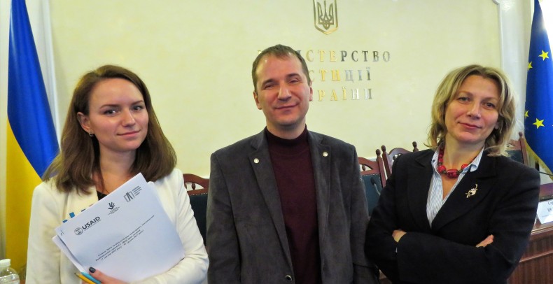 Kseniya Semiorkina, Bohdan Moysa and Alla Blaha (UHHRU)